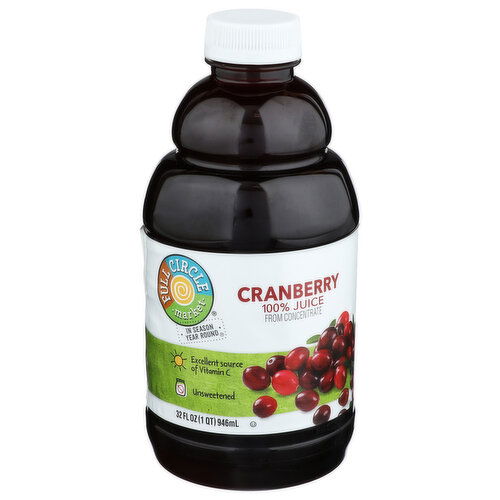 Full Circle Market  Organic Cranberry Juice - 32 Fluid Ounce