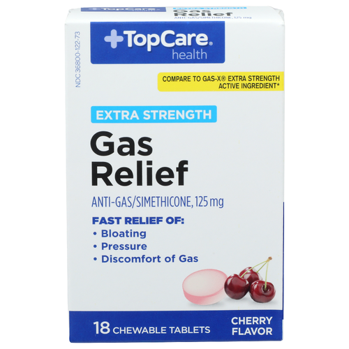 Topcare Health Cherry Extra Strength Gas Relief - 18 Count