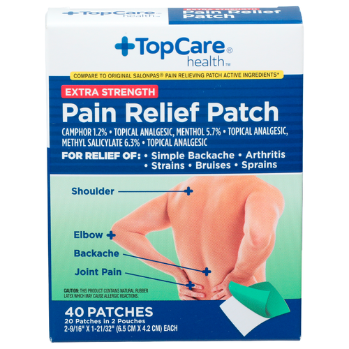 Topcare Health Extra Strength Pain Relief Patch - 40 Count