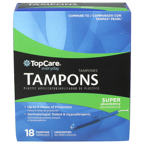 Topcare Everyday Tampons - 18 Count
