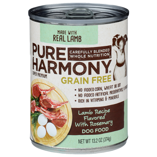 Pure Harmony Grain Free Lamb Recipe Flavored With Rosemary Super Premium Dog Food - 13.2 Ounce