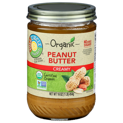 Full Circle Market Creamy Peanut Butter - 16 Ounce
