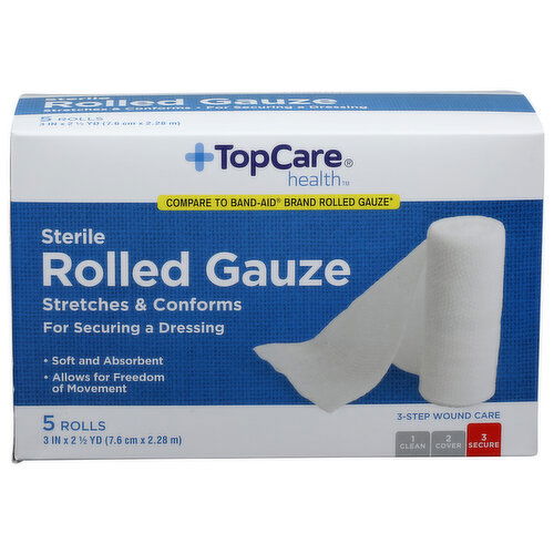Topcare Health Sterile Rolled Gauze - 5 Count