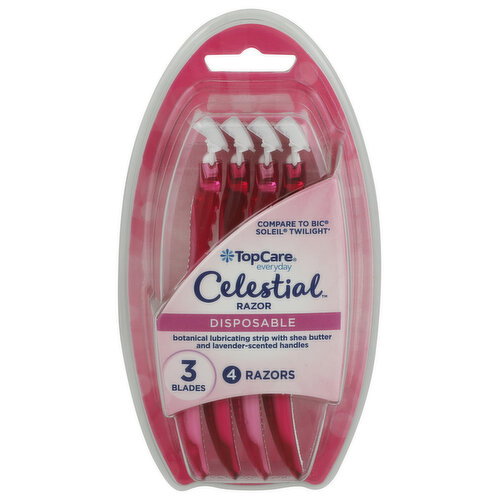 TopCare Disposable 3 Blade Celestial Razor - 4 Count