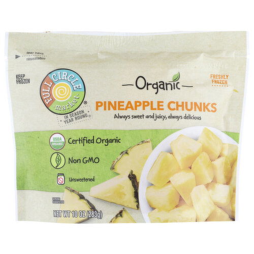 Full Circle Market Organic Pineapple Chunks - 10 Ounce Image 1 of 4
