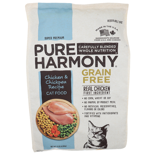 Pure Harmony Chicken & Chickpea Recipe Carefully Blended Whole Nutrition Cat Food - 11 Pound