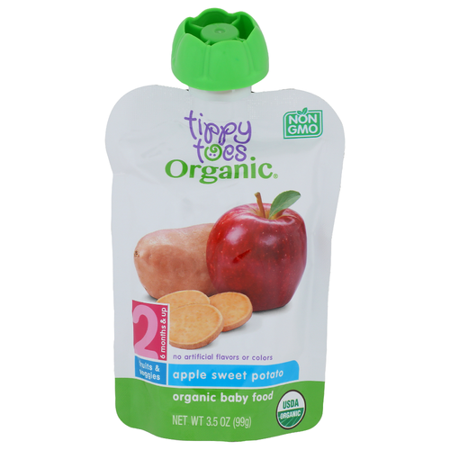 Tippy Toes Organic Apple Sweet Potato Baby Food - 3.5 Ounce