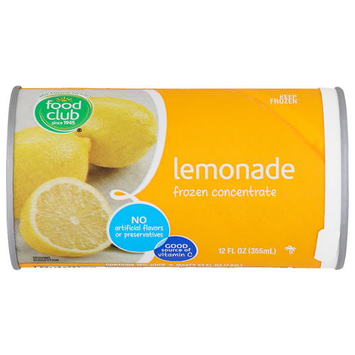 Food Club Lemonade Frozen Concentrate Juice - 12 Fluid Ounce