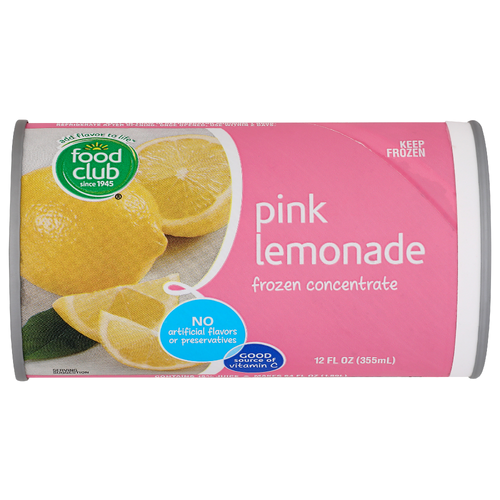 Food Club Pink Lemonade - 12 Fluid Ounce