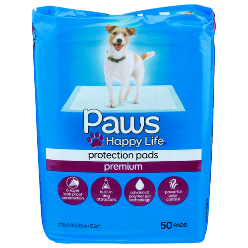 Paws Happy Life Premium Protection Pads - 50 Count