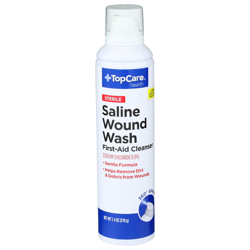 Topcare Health Saline Wound Wash First-Aid Cleanser - 7.4 Ounce