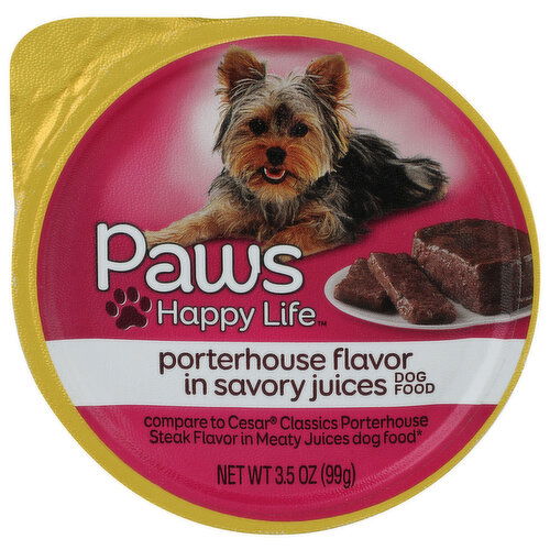Paws Happy Life Porterhouse Flavor In Savory Juices Dog Food - 3.5 Ounce Image 1 of 4