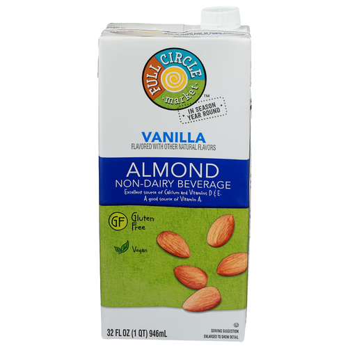 Full Circle Market Vanilla Almond Non-Dairy Beverage - 32 Fluid Ounce