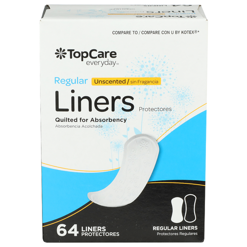 Topcare Everyday Regular Liners - 64 Count