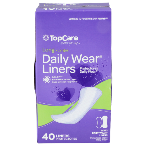 Topcare Everyday Long Daily Wear Liners - 40 Count
