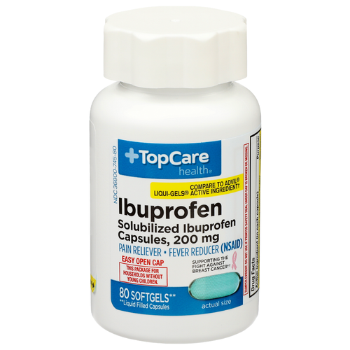 Topcare Health Solubilized Ibuprofen Capsules - 80 Count