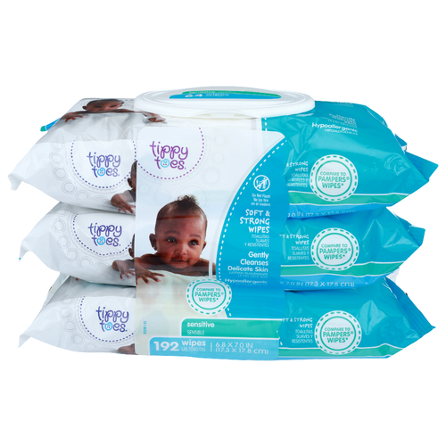 Tippy Toes Soft & Strong Wipes - 192 Count