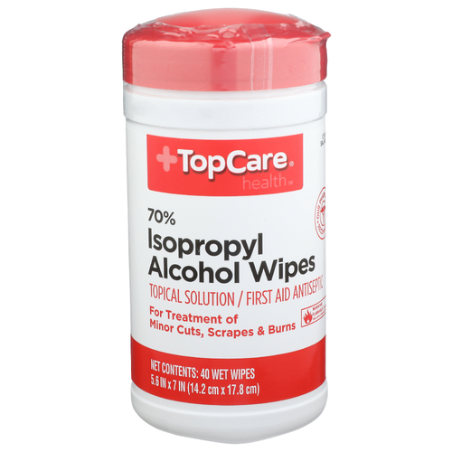 Topcare Health 70% Isopropyl Alcohol Wipes - 40 Count