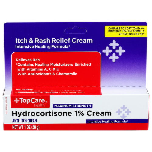 Top Care Health Maximum Strength Hydrocortisone 1% Anti-Itch Cream - 1 Ounce