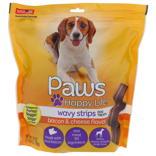 Paws Happy Life Bacon & Cheese Flavor Dog Treats - 25 Ounce