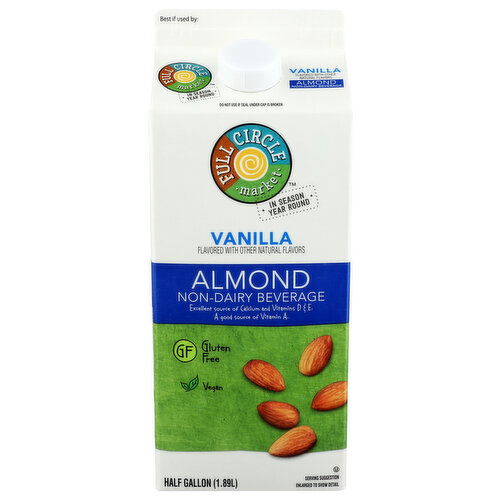 Full Circle Market Vanilla Almond Beverage - Half Gallon Image 1 of 4