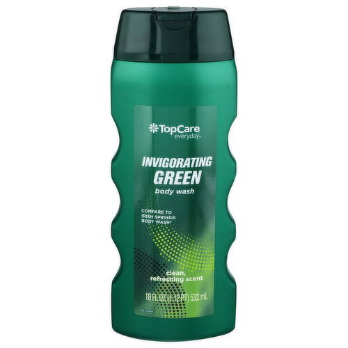 Top Care Everyday Invigorating Green Body Wash - 18 Fluid Ounce