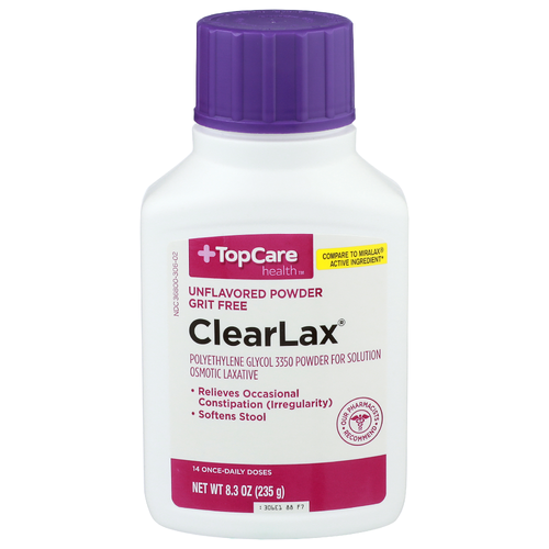 Topcare Health Unflavored Powder Clearlax - 0.593 Ounce - 14 Count