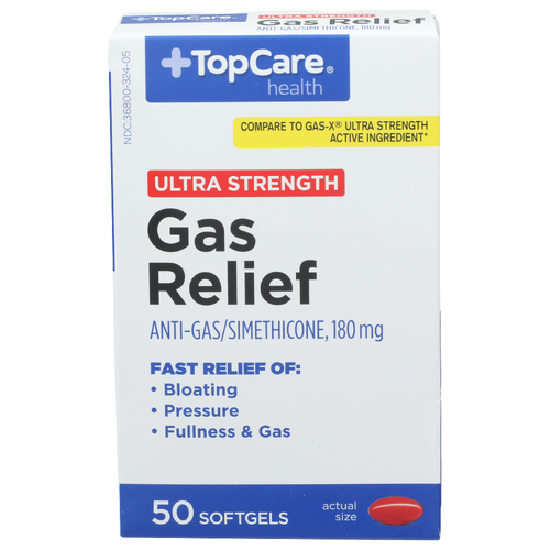 Topcare Health Anti-Gassimethicone, Gas Relief - 50 Count
