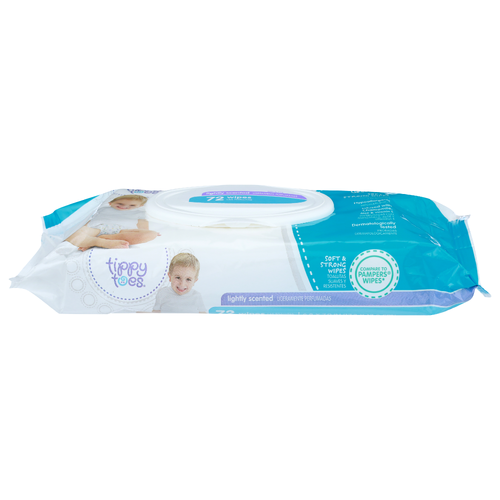 Tippy Toes Lightly Scented Soft & Strong Wipes - 72 Count