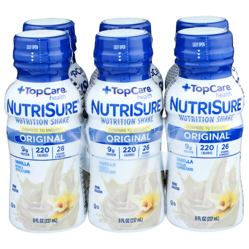 Topcare Health Original Vanilla Nutrisure Nutrition Shake - 8 Fluid Ounce - 6 Count