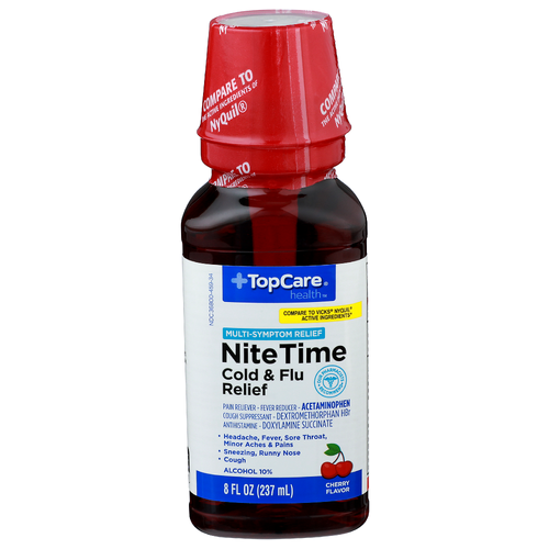 Topcare Health Cherry Cold Flu Relief - 8 Fluid Ounce
