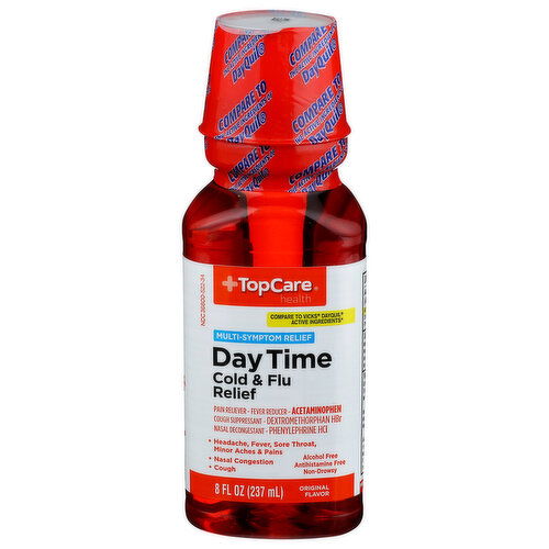Top Care Health Multi-Symptom Day Time Cold & Flu Relief - 8 Fluid Ounce