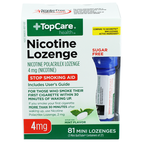 Top Care Health Mint Nicotine Lozenge Sugar Free - 3 Count