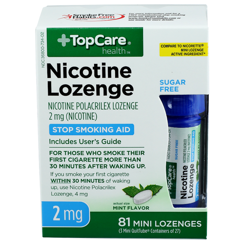 Top Care Health Mint Nicotine Lozenge Sugar Free - 3 Count