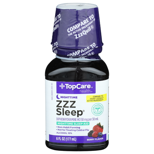 Topcare Health Berry Flavor Zzz Sleep Nighttime Aid - 6 Fluid Ounce
