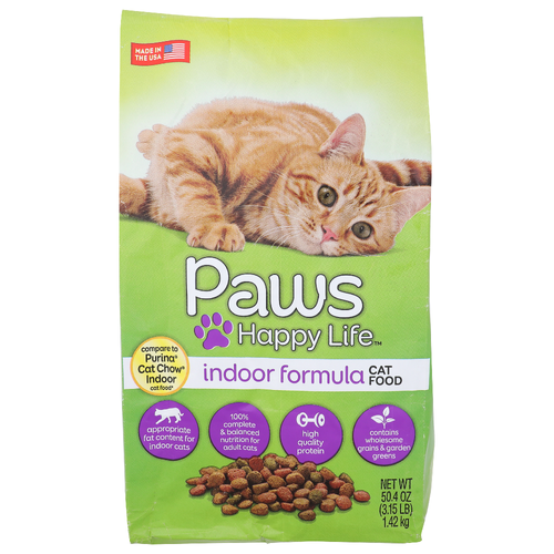 Paws Happy Life Indoor Formula Cat Food - 50.4 Ounce