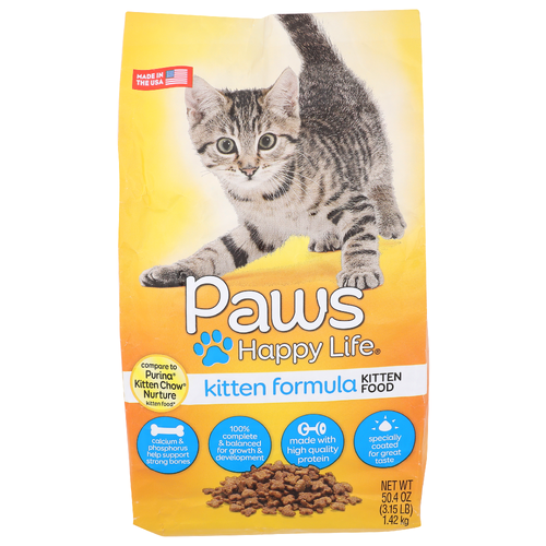 Paws Happy Life Kitten Formula Food - 50.4 Ounce