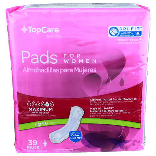 Topcare Health Long Pads For Women - 39 Count