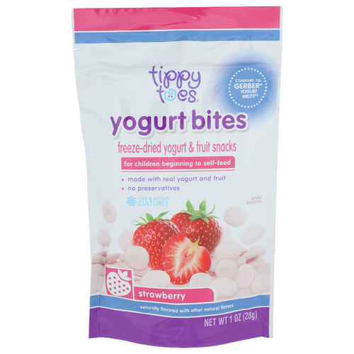 Tippy Toes Strawberry Yogurt Bites - 1 Ounce