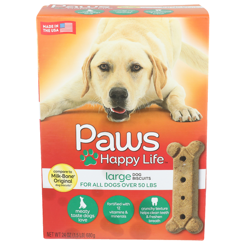 Paws Happy Life Large Dog Biscuits - 24 Ounce