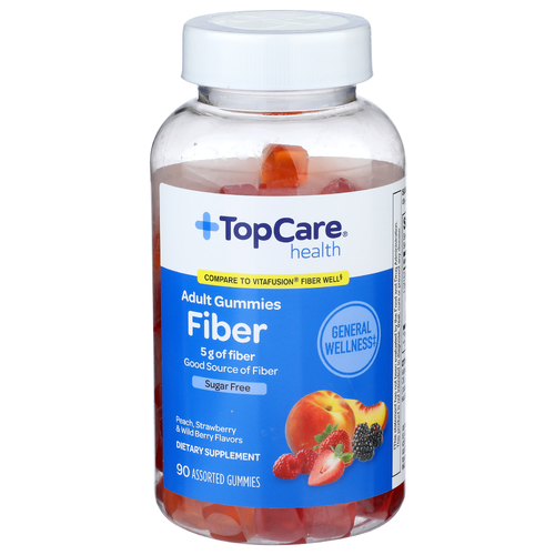 Topcare Health Peach, Strawberry & Wild Berry Flavors Adult Gummies - 90 Count