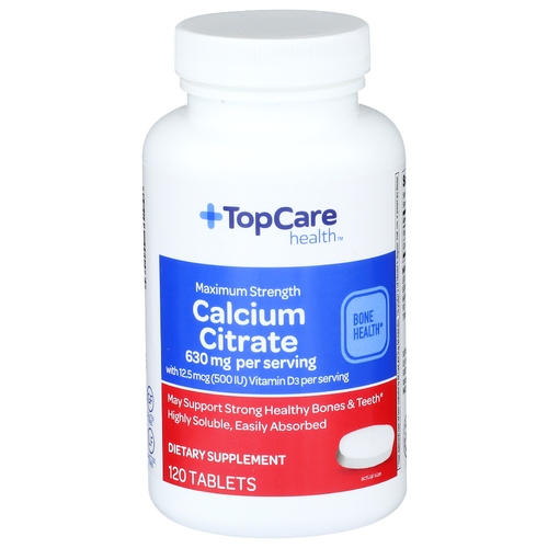 Topcare Health Maximum Strength Calcium Citrate - 120 Count