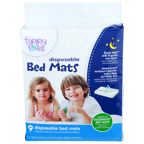 Tippy Toes Disposable Bed Mats - 9 Count
