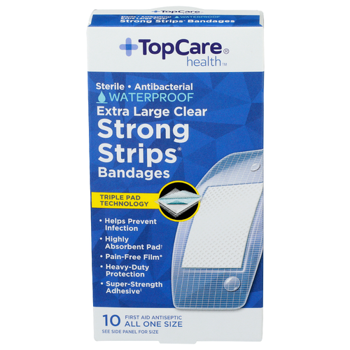 Topcare Health Strong Strips Bandages - 10 Count