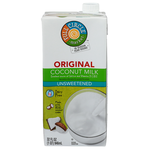 Full Circle Market Original Unsweetened Coconut Milk - 32 Fluid Ounce