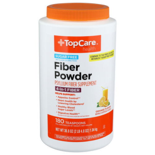 Top Care Health Orange Sugar Free Fiber Powder - 36.8 Ounce