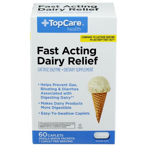 Top Care Health Fast Acting Dairy Relief - 60 Count
