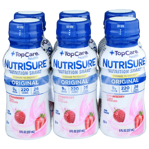 Topcare Health Strawberry Original Nutrisure Nutrition Shake - 8 Fluid Ounce - 6 Count