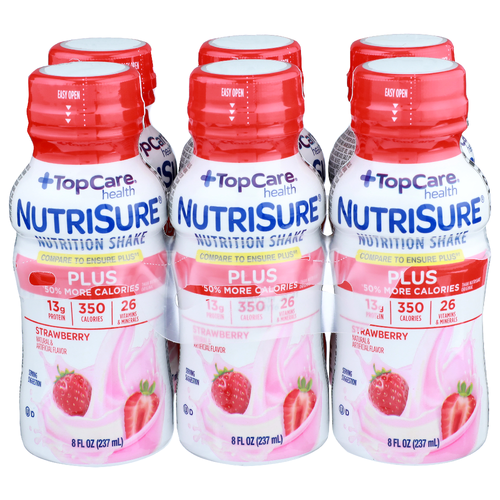 Topcare Health Strawberry Nutrition Shake - 8 Fluid Ounce - 6 Count