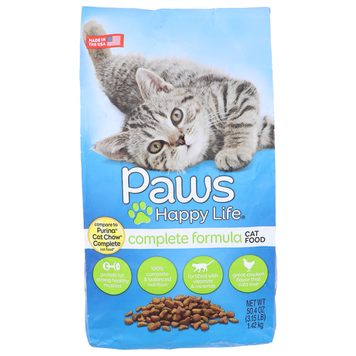 Paws Happy Life Complete Formula Cat Food - 50.4 Ounce